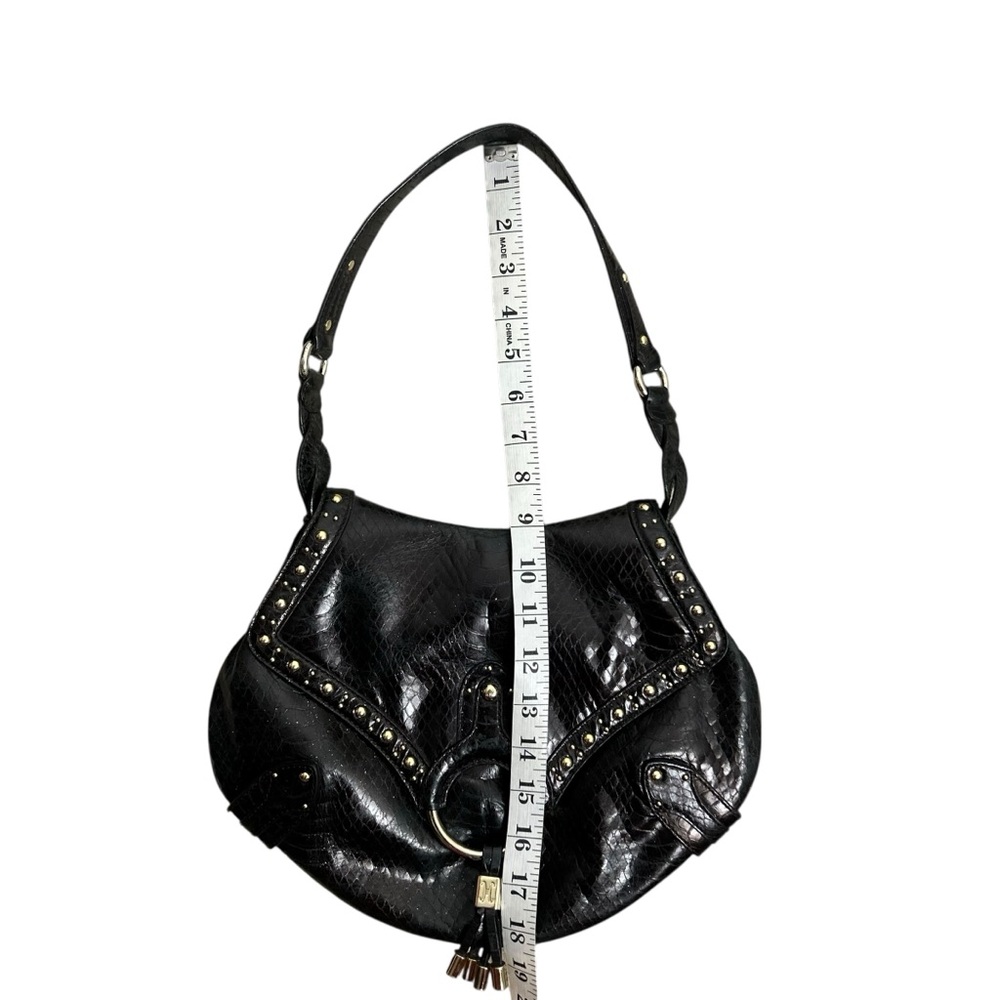 ๐ COLE HAAN Dark Dark Brown Embossed Leather Hobo Bag ๐ - Picture 14 of 14